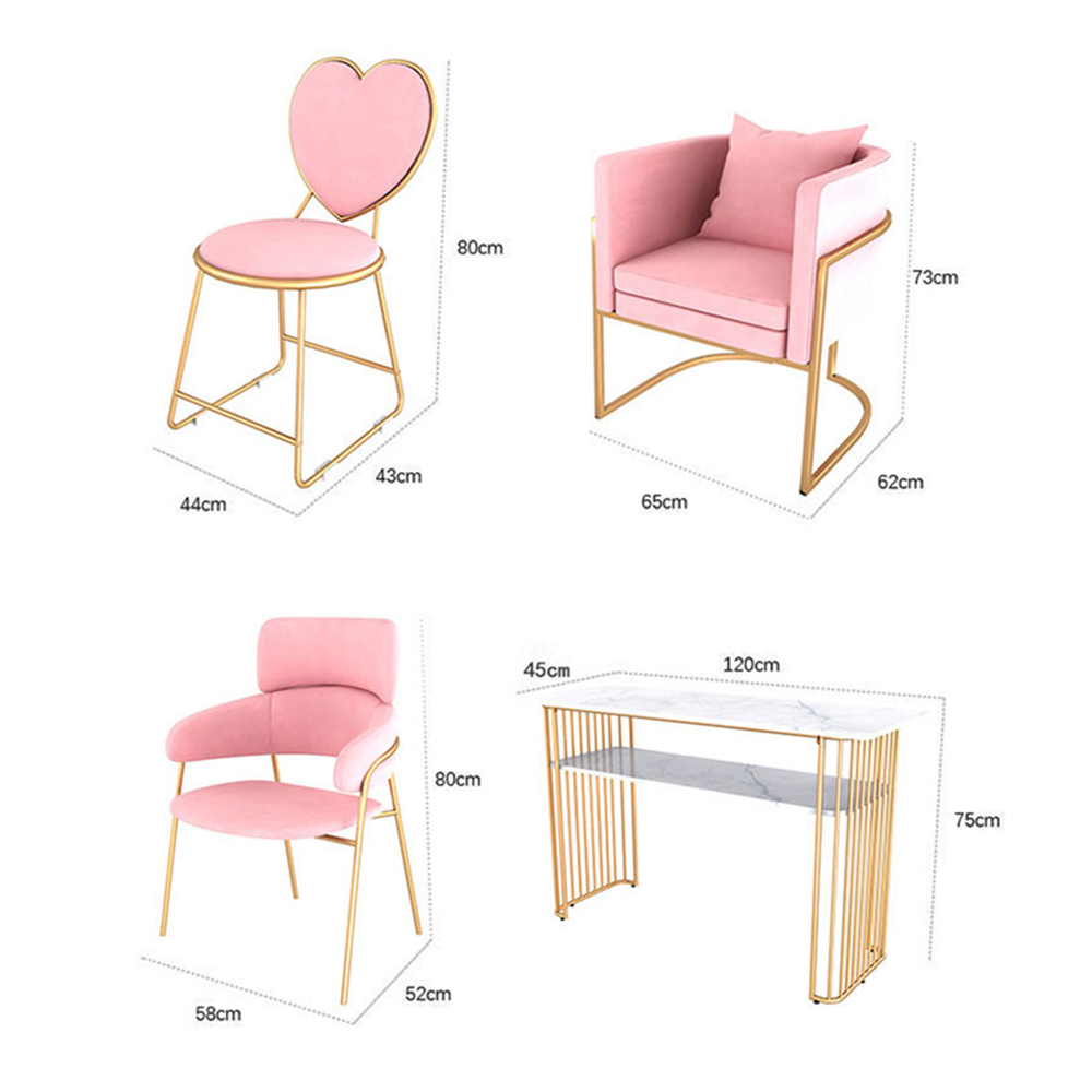 طاولة مكتب مانيكير فاخرة باللون الوردي الحديث - kangmei