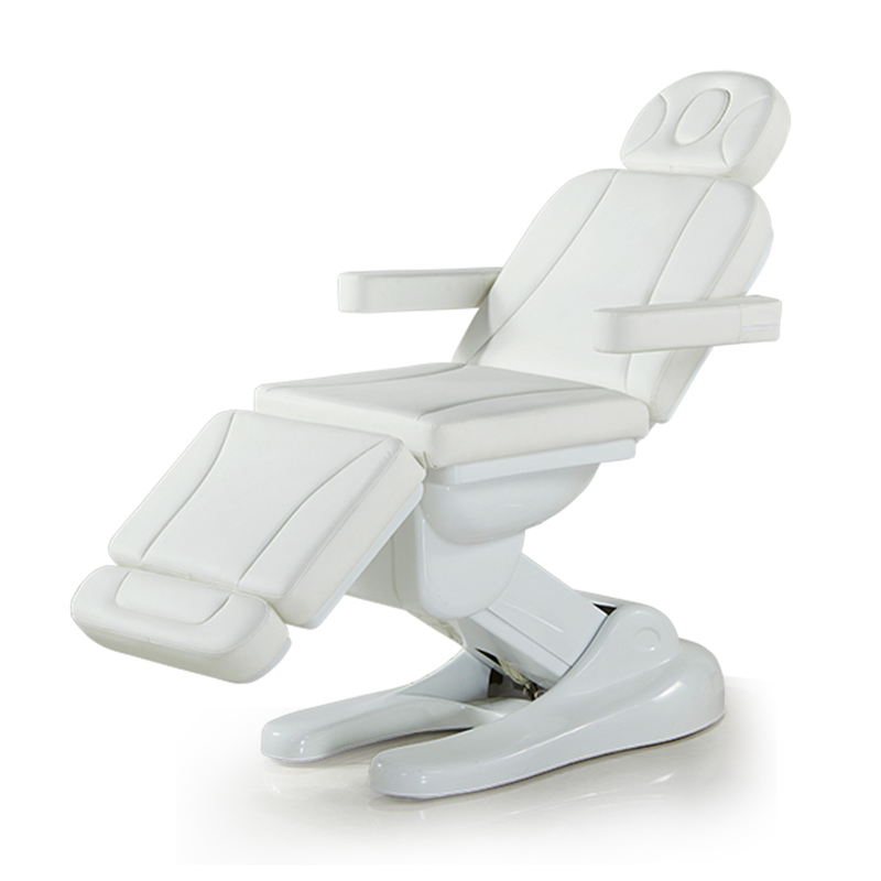 كرسي تدليك كهربائي للوجه قابل للتعديل باللون الأبيض